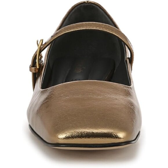 Franco Sarto Womens Bronze Metallic Faux Leather Tinsley Mary Jane Ballet Flats - Picture 2 of 9